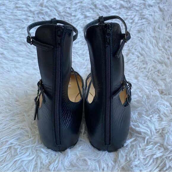 Christian Louboutin Toerless Muse Caged Black Leather Pointed Flats Size 37.5 - Picture 4 of 11